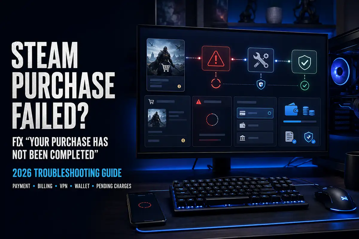 Steam Purchase Failed in 2026: How to Fix “Your Purchase Has Not Been Completed”